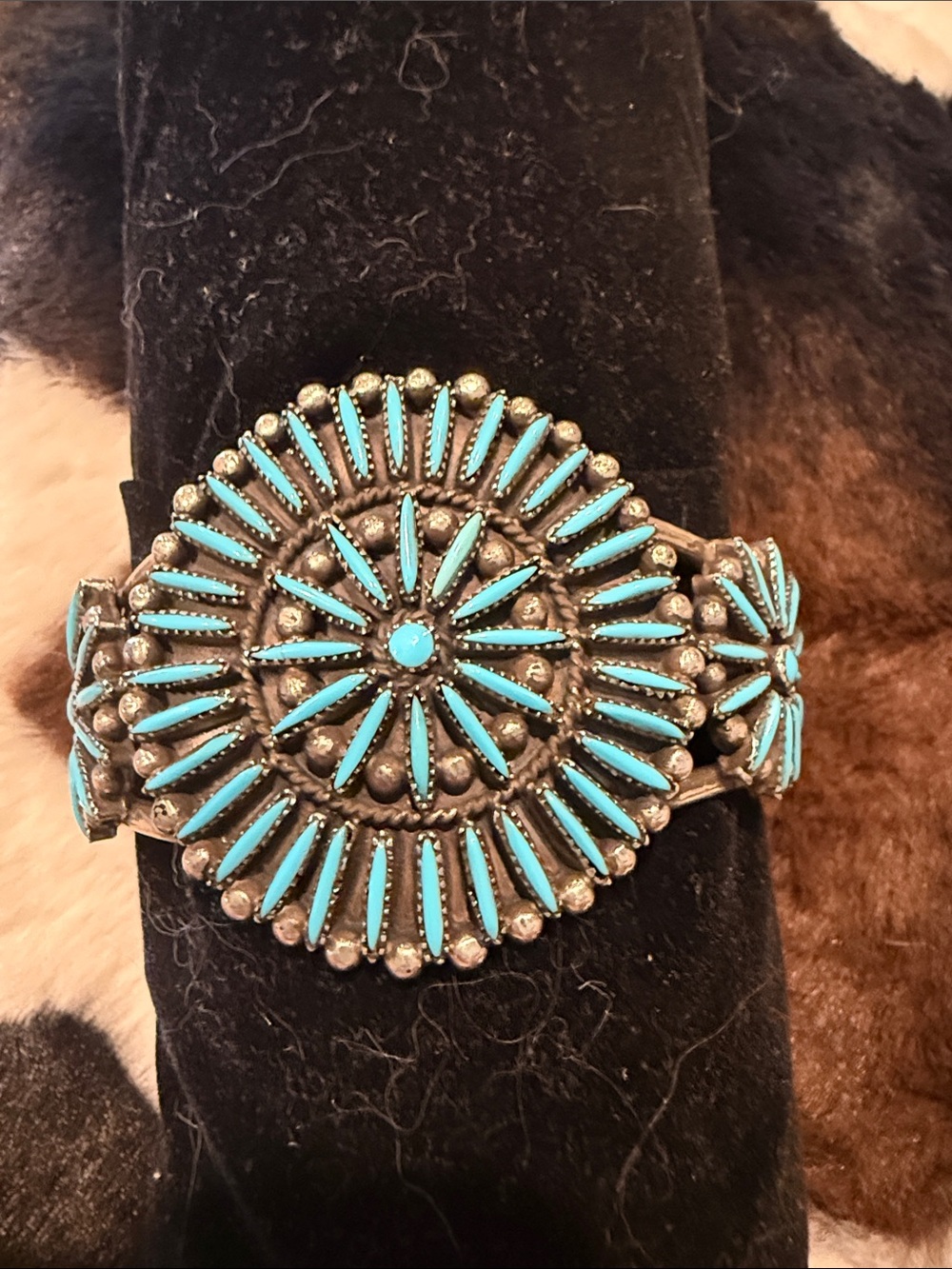 Turquoise Cluster Cuff Bracelet - Women Jewelry
